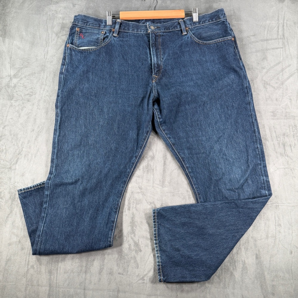 Polo Ralph Lauren Mens 42x32 Classic Straight Leg Indigo Jeans Blue RL Logo